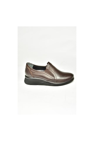Fox Shoes T555193103 Kahverengi Hakiki Deri Comfort Ortopedik Taban Kadın Ayakkabı Kahverengi-hakiki Deri Kahverengi