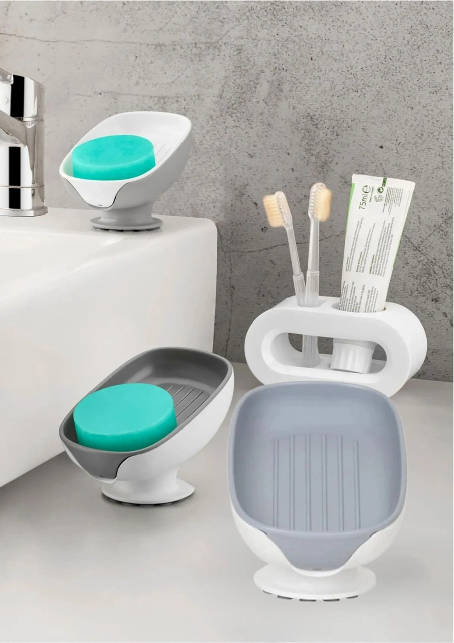 Vantuzlu Su Giderli Sabunluk Süngerlik Gri