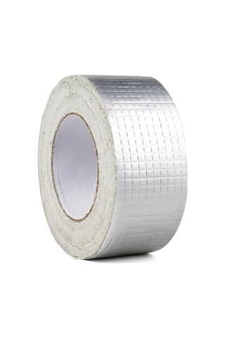 5cm X 5 Mt Yüksek Sıcaklık Dayanan Su Geçirmez Alüminyum Folyo Çamur Bant, Çatı Duvar Çatlak Onarıcı Yalıtım, 5 Metre, Boru Yalıtımı, Yalıtım Bandı, Panel Yalıtımı 5 Metre