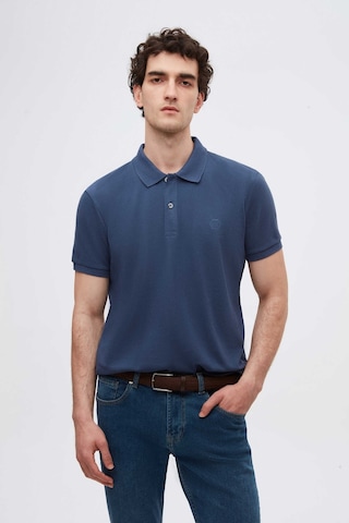 D's Damat Ds Damat Regular Fit İndigo Pike Dokulu %100 Pamuk Kıvrılmaz Polo Yaka Nakışlı T-Shirt 4HC14ORT51000 İndigo