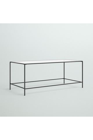 Flores Siyah Metal Orta Sehpa