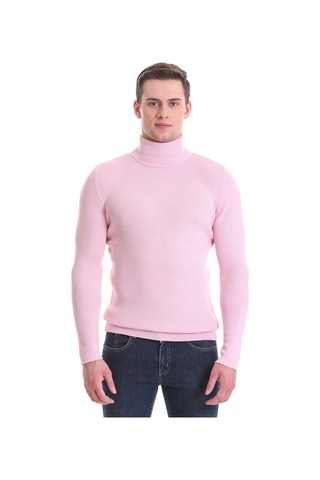 Hatemoğlu Pembe Slim Fit Fitilli Balıkçı Yaka Yünlü Triko Kazak 34232023a0 Pembe