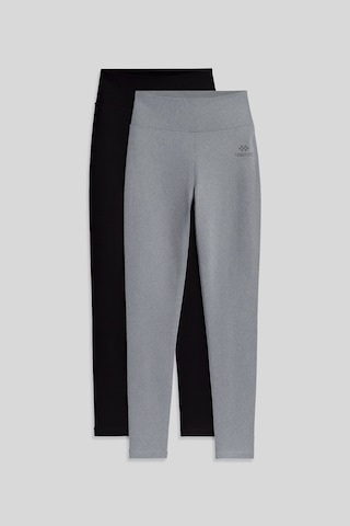 Tommylife Slim Fit 2li Paket Siyah-gri Melanj Kadın Kapri Tayt - 94011 Siyah-grı Mlnj