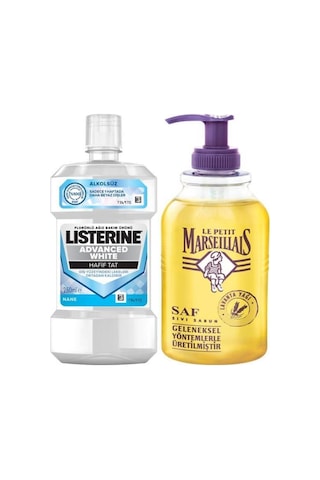Listerine Advanced White 250 ML + Le Petit Marseillais Lavanta Yağı Saf Sıvı Sabun 300 ML