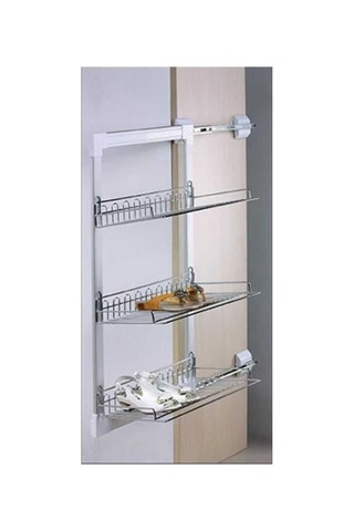Sese Dolap İçi Ayakkabılık 3 Katlı Modül 40cm Krom 1000-14-09-01 Çok Renkli