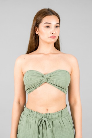 Asc Sun Kadın Müslin Crop Top Mint