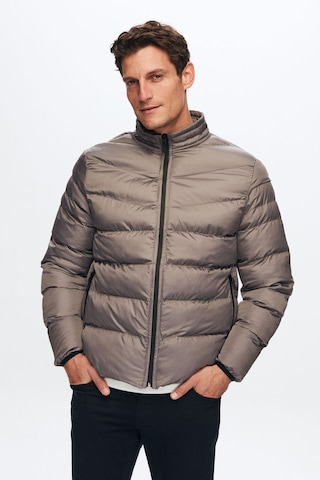 Ds Damat Slim Fit Gri Rüzgar Geçirmez Elyaf Dolgulu Mont 1HF07ORT01940 Gri