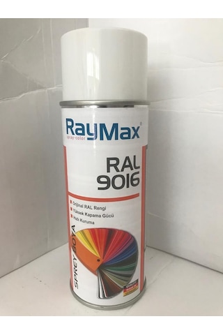 Raymax Akrilik Sprey Ral 9016 Trafik Beyazı 400Ml.Made in Germany