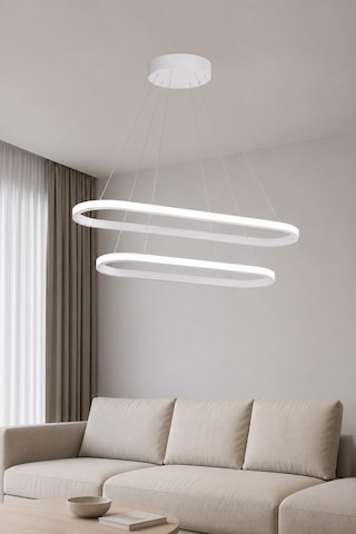 AvizeGO Elipso 2'li Led Sarkıt Avize Beyaz Işık