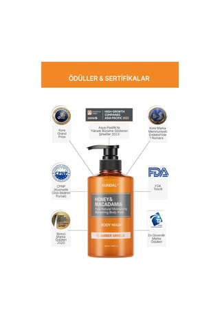 Kundal Honey & Macadamia Amber Vanilla Pure Body Wash 500 ML