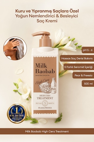 Yoğun Nemlendirici & Besleyici Saç Kremi Mılk Baobab High Cera Treatment Pear&freesia