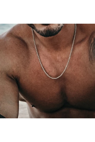Arnavut Zinciri Örme Erkek Çelik Kolye Zincir 3mm 70cm
