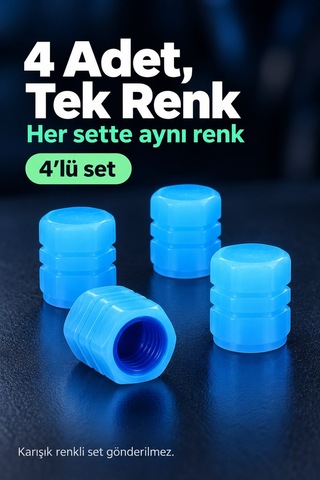 Fosforlu Sibop Kapağı 4 Adet Karanlıkta Parlayan