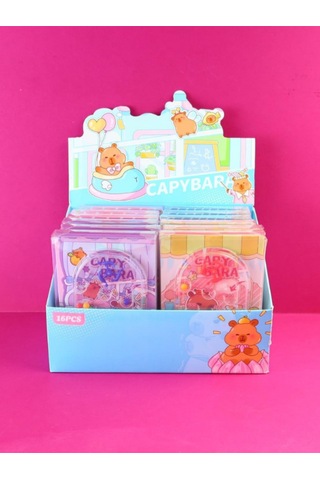 Capybara Oyun Kapaklı Spiralli Çizgili Defter 80 Yaprak Çok Renkli