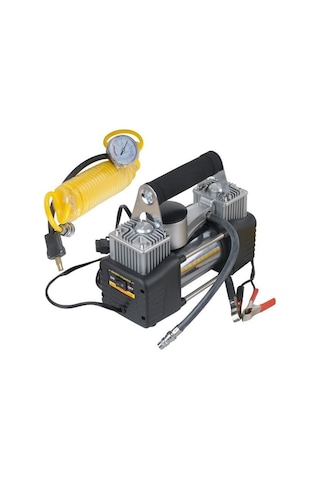 Hava Kompresörü Çift Pistonlu Metal Gövde 12v Araçlar İçin Uyumlu