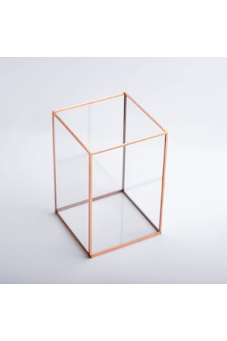15x10x10cm Bakır Rose Gold Geometrik Teraryum Cam Fanus Vazo Mumluk Yapımı Dekoratif Çok Renkli