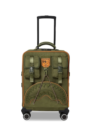 Sprayground Spec Ops Global Hawk Bagaj Çantası, Dayanıklı %100 Polyester Bavul & Valiz Haki