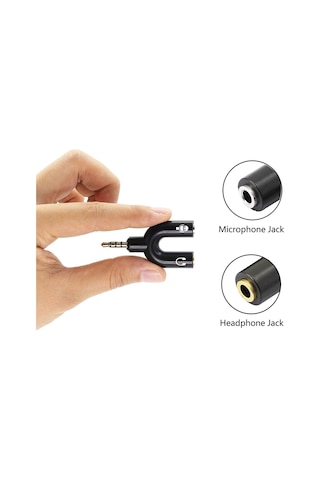 Aghbilgisayar Kulaklık Mikrofon Birleştirici Aparat 3.5Mm Erkek 2X3.5Mm Dişi 548564689