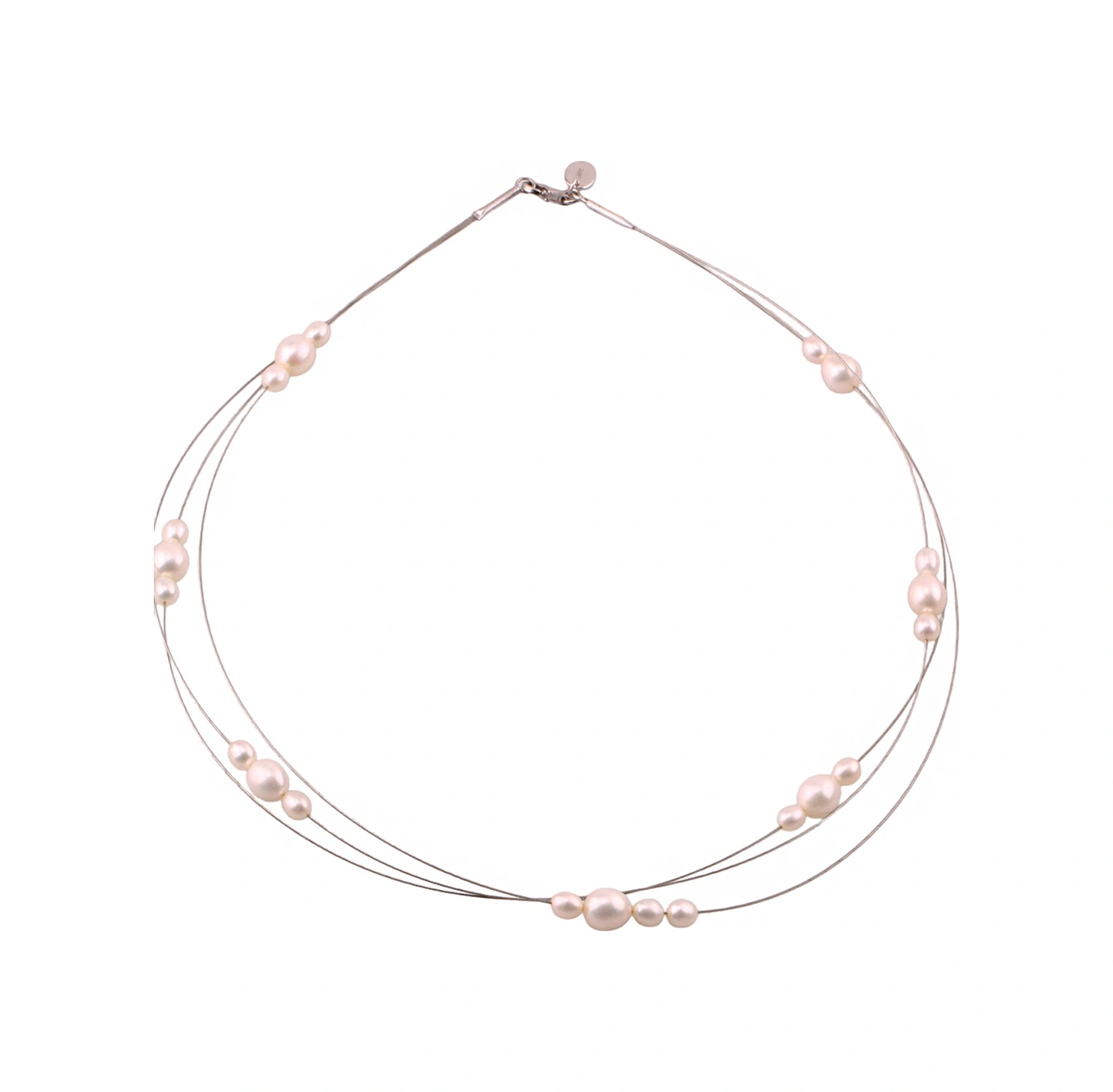 Masaliko İnci Şık Gümüş Kolye Ms3318, 925 Ayar Kadın Gümüş, Rodyum Kaplama Altın