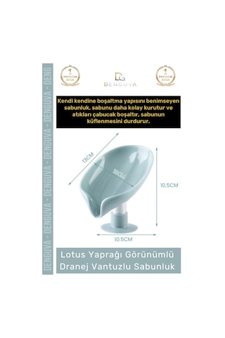 Sabunluk Vantuzlu Silikon Banyo Mutfak Lavabo Kendi Kendine Boşaltan Su Tutmaz Giderli Katı Sabunlu Çok Renkli