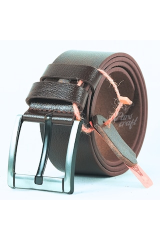 Hakiki Manda Derisi Erkek Kemer 4,5cm Kahverengi Kot Kemeri Kahverengi