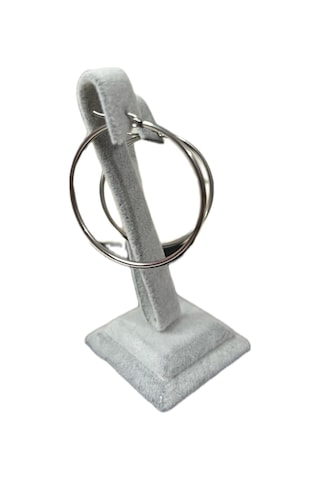Çelik Büyük Boy Halka Küpe 5cm Paslanmaz Çelik Silver Renk Günlük Şık Küpe Altın - Çok Renkli