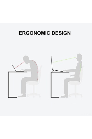 Skycity Laptop Yüksekliği Artırıcı Plastik Folding Stand - Siyah, Çiftli Paket, Masada Gizli Ayaklı Destek