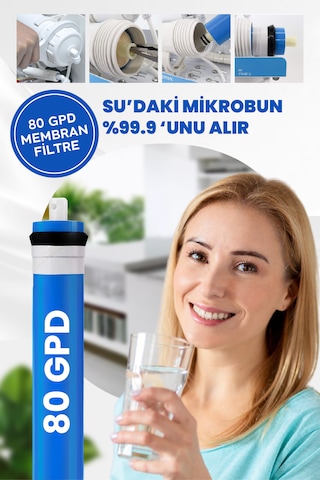 80 Gpd - Mineralli Kapalı Kasa Su Arıtma Cihazı 6 Lı Filtre Seti