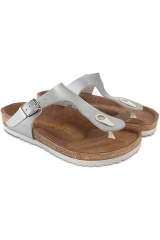 Slazenger LUKE Kadın Parmak Arası Plaj Gümüş Terlik