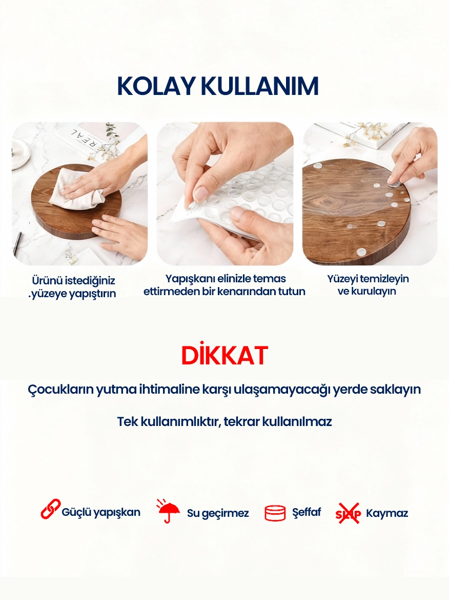60 Adet Şeffaf Silikon Tampon Ped Seti 3 Boy Kendinden Yapışkanlı Çarpma Önleyici Duvar Kapak Koruma Diğer
