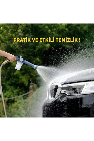 Space24 Spk20 Deterjan Hazneli 8 Farklı Su Çıkışlı Basınçlı Su Tabancası Mavi