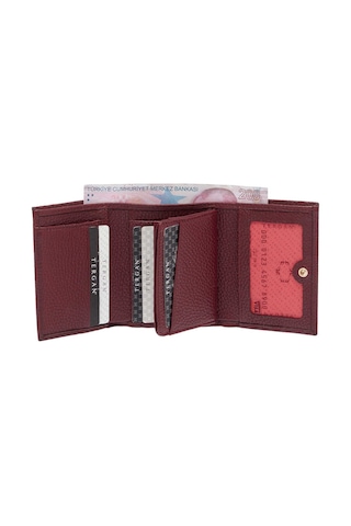 Tergan Bordo Hakiki Deri Kadın Cüzdan - S1cb00005633-m71 Bordo