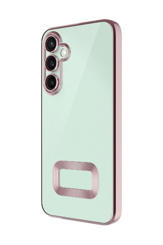 Zore Galaxy Uyumlu A26 Kılıf Kamera Korumalı Logo Gösteren Omega Kapak - Rose Gold Rose Gold