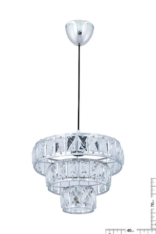 Sultan 40'lık Krom Lüx Taşlı Mutfak Salon Antre Yatak Ve Çocuk Odası Avize Krom