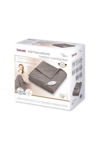 Beurer  HD 150 XXL Cozy bej ısıtmalı battaniye Füme