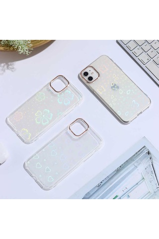 Apple Uyumlu iPhone 11 Kılıf Zore Sidney Desenli Sert Kapak Flower No3
