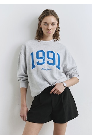 Mavi - 1991 Baskılı Gri Sweatshirt 1s10361-87033 Gri