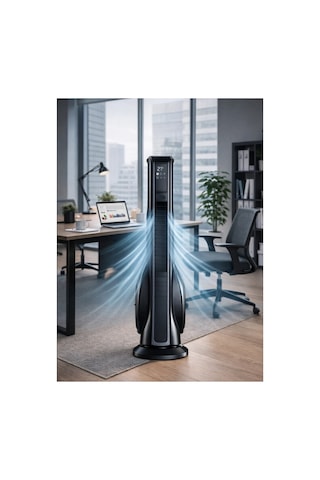 Smart Akıllı Turbo Fan Auhma Led Ekranlı Kumandalı 90 Hareketli Serinletici Soğutucu Vantilatör