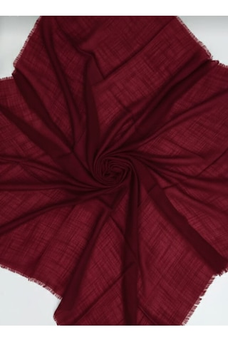 Özense Çift Flamlı Pamuklu Terletmeyen 4 Mevsim Kullanılabilir 100x100 Cm Eşarp Bordo