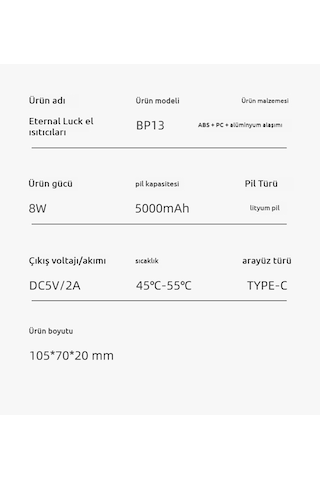 Avokado Şarj Edilebilir El Isıtıcısı Yeşil