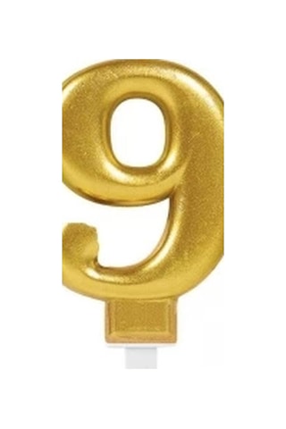 9 Rakam Mum Gold Renk Evimdeyokyok Altın