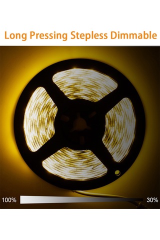 Youtek Usb Pır Hareket Sensörlü Işık Şeridi 3m 6500k Soğuk Beyaz Ip65 Su Geçirmez Led Lambası