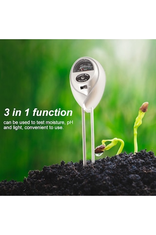 Kosona Toprak Nem, Ph Ve Işık Seviyesi Testeri - 3'ü Bir Arada Bağımsız Sensörlü Bahçe Aracı