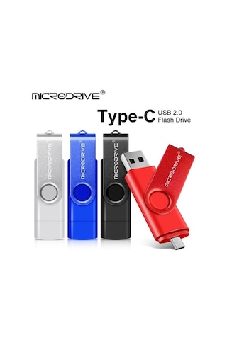 Novahub Metal Otg 2-in-1 Tip C Kalem Sürücü 128 Gb Usb Bellek Çubuğu 4-128 Gb Kırmızı Mikrodrive Uk016g1226