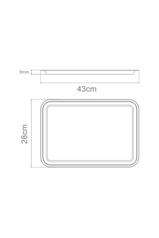 Zhlhome Sunum Tepsisi Çay Kahve Tepsisi 43x28 Cm 430 Paslanmaz Çelik Gümüş