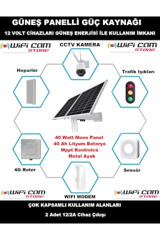 Lityum Bataryalı Güneş Panel Seti