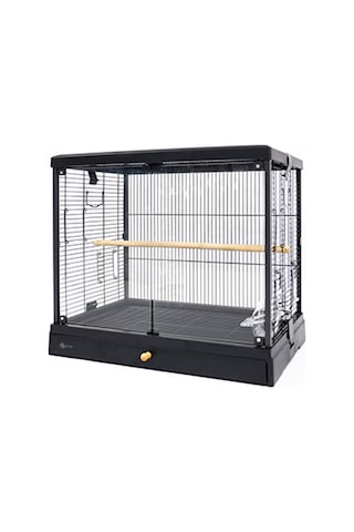 Dayang - 111 - Üstten Açılır Cam Kafes - Shopılke - 62 42 55cm Siyah