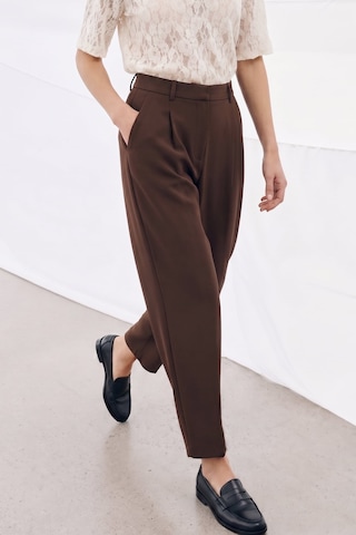 Sateen Talia Havuç Pantolon - Kahve-137376