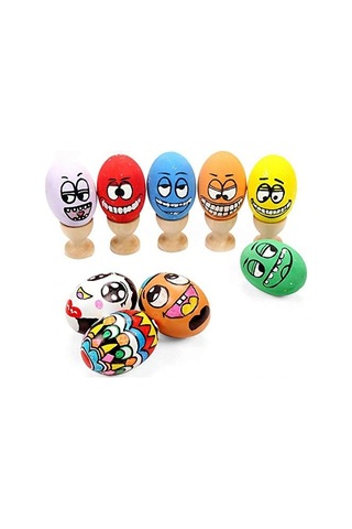 Paskalya Yumurta Süslemeleri, 25 Parça Asılı Paskalya Yumurtaları, İpli Beyaz Paskalya Yumurtaları, Dekorasyon Ve Hediye İçin Kendin Yap Paskalya El Sanatları Boyama, 6 Cm Beyaz