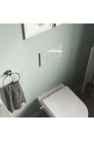 Nkp Comfort Gömme Rezervuar - Alçıpan Tipi, S2 Parlak Krom Kapak - Set 2 Parça-nps.0026.0080.01
